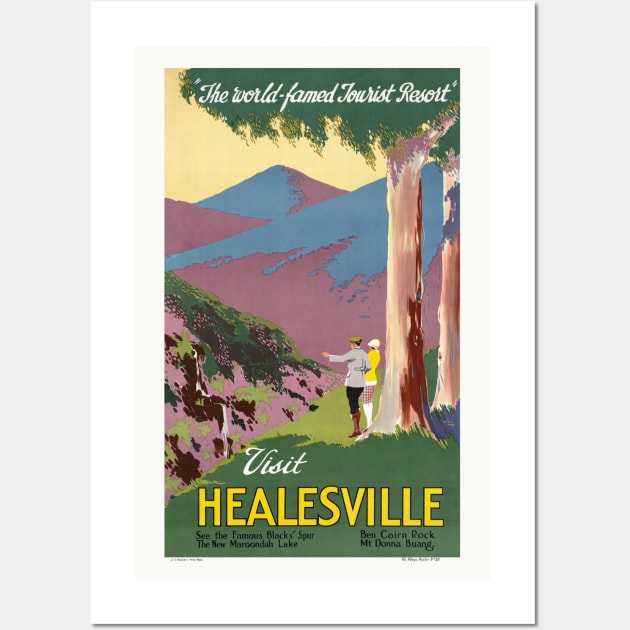 Visit Healesville Australia Vintage Poster 1927 Wall Art by vintagetreasure